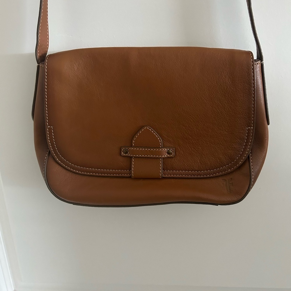 Frye Chestnut Brown Leather Crossbody Bag